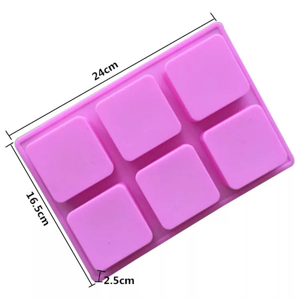 6 Cavity Square Silicon Mold