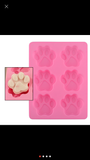 6 Cavity Dog Paw Silicon Mold